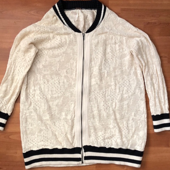 FREE PEOPLE | Cotton Flower Baseball Track Jacket - Picture 2 of 8